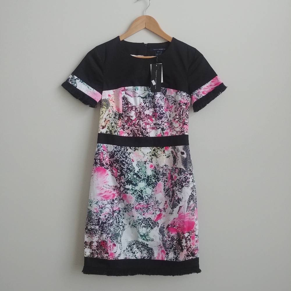 NEW WITH TAGS French Connection mini dress cotton fringe size 6